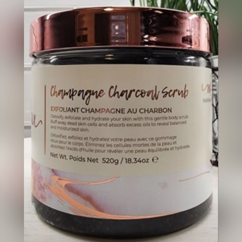 New-Champagne Scented Charcoal Exfoliating Body Scrub
